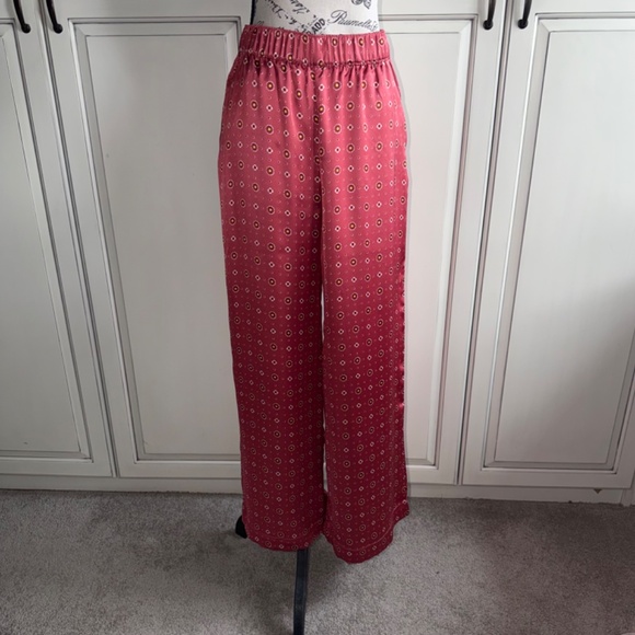 Loft Floral Foulard Satin Lapel Shirt and Pants Set NWT - Picture 5 of 11